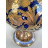 VASO BIANSATO MAIOLICA LUSTRO METALLICO DECORO MOTIVO FOGLIATO PRESE TRITONE