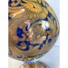 VASO BIANSATO MAIOLICA LUSTRO METALLICO DECORO MOTIVO FOGLIATO PRESE TRITONE