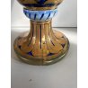 VASO BIANSATO PRESE TRITONE MAIOLICA LUSTRO METALLICO DECORO MOTIVO FOGLIATO '50