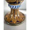 VASO BIANSATO PRESE TRITONE MAIOLICA LUSTRO METALLICO DECORO MOTIVO FOGLIATO '50