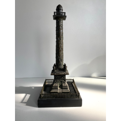 ANTICO MODELLO STATUA BRONZO Colonna Vendome SOUVENIR GRAND TOUR XIX sec 28 cm/h