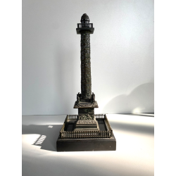 ANTICO MODELLO STATUA BRONZO Colonna Vendome SOUVENIR GRAND TOUR XIX sec 28 cm/h