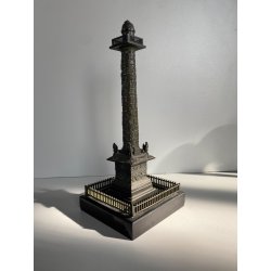 ANTICO MODELLO STATUA BRONZO Colonna Vendome SOUVENIR GRAND TOUR XIX sec 28 cm/h
