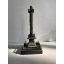 ANTICO MODELLO STATUA BRONZO Colonna Vendome SOUVENIR GRAND TOUR XIX sec 28 cm/h