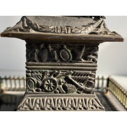 ANTICO MODELLO STATUA BRONZO Colonna Vendome SOUVENIR GRAND TOUR XIX sec 28 cm/h