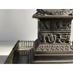 ANTICO MODELLO STATUA BRONZO Colonna Vendome SOUVENIR GRAND TOUR XIX sec 28 cm/h