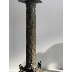 ANTICO MODELLO STATUA BRONZO Colonna Vendome SOUVENIR GRAND TOUR XIX sec 28 cm/h