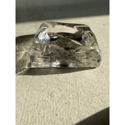 POSACENERE SVUOTA TASCHE  A. Barbini VETRO MURANO TRASPARENTE FERMACARTE '80