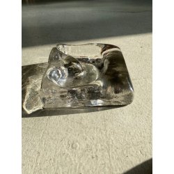 POSACENERE SVUOTA TASCHE  A. Barbini VETRO MURANO TRASPARENTE FERMACARTE '80