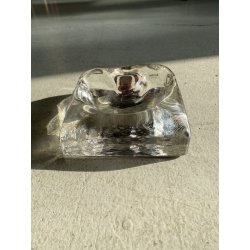 POSACENERE SVUOTA TASCHE  A. Barbini VETRO MURANO TRASPARENTE FERMACARTE '80