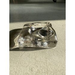 POSACENERE SVUOTA TASCHE  A. Barbini VETRO MURANO TRASPARENTE FERMACARTE '80