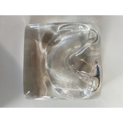 POSACENERE SVUOTA TASCHE  A. Barbini VETRO MURANO TRASPARENTE FERMACARTE '80