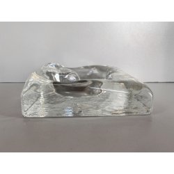 POSACENERE SVUOTA TASCHE  A. Barbini VETRO MURANO TRASPARENTE FERMACARTE '80