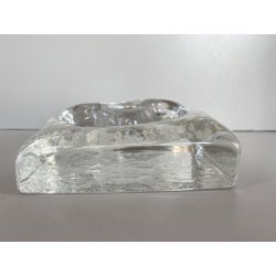 POSACENERE SVUOTA TASCHE  A. Barbini VETRO MURANO TRASPARENTE FERMACARTE '80