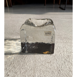 POSACENERE PRESSE-PAPIER  A. Barbini VETRO MURANO TRASPARENTE FERMACARTE '80