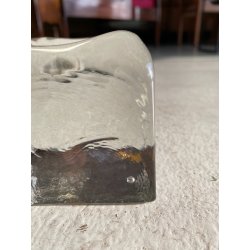 POSACENERE PRESSE-PAPIER  A. Barbini VETRO MURANO TRASPARENTE FERMACARTE '80