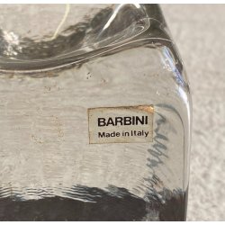 POSACENERE PRESSE-PAPIER  A. Barbini VETRO MURANO TRASPARENTE FERMACARTE '80