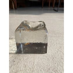 POSACENERE PRESSE-PAPIER  A. Barbini VETRO MURANO TRASPARENTE FERMACARTE '80