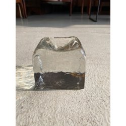 POSACENERE PRESSE-PAPIER  A. Barbini VETRO MURANO TRASPARENTE FERMACARTE '80