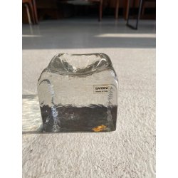 POSACENERE PRESSE-PAPIER  A. Barbini VETRO MURANO TRASPARENTE FERMACARTE '80