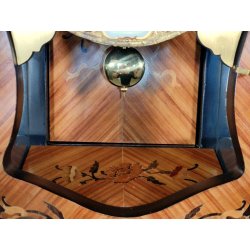 ANTICO OROLOGIO TAVOLO Boulle EPOCA 900 legno intarsiato BRONZO DORATO pendolo