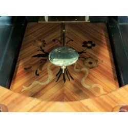 ANTICO OROLOGIO TAVOLO Boulle EPOCA 900 legno intarsiato BRONZO DORATO pendolo