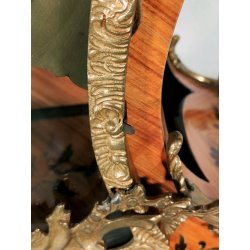 ANTICO OROLOGIO TAVOLO Boulle EPOCA 900 legno intarsiato BRONZO DORATO pendolo