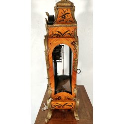 ANTICO OROLOGIO TAVOLO Boulle EPOCA 900 legno intarsiato BRONZO DORATO pendolo