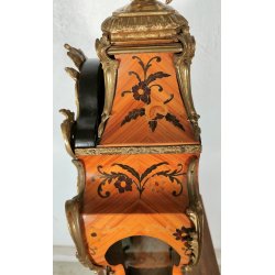 ANTICO OROLOGIO TAVOLO Boulle EPOCA 900 legno intarsiato BRONZO DORATO pendolo