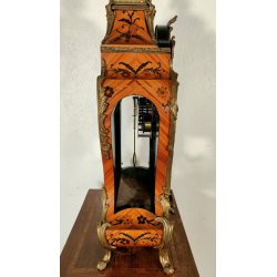 ANTICO OROLOGIO TAVOLO Boulle EPOCA 900 legno intarsiato BRONZO DORATO pendolo