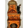 ANTICO OROLOGIO TAVOLO Boulle EPOCA 900 legno intarsiato BRONZO DORATO pendolo