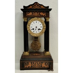 ANTICO OROLOGIO PENDOLO TEMPIO 1800 COLONNE IMPERO Old Table Clock E. BENARD