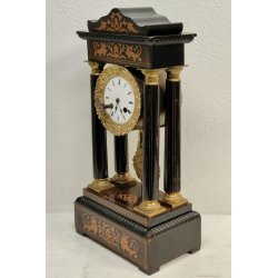 ANTICO OROLOGIO PENDOLO TEMPIO 1800 COLONNE IMPERO Old Table Clock E. BENARD