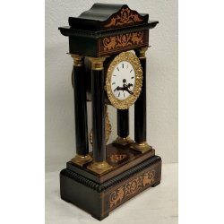 ANTICO OROLOGIO PENDOLO TEMPIO 1800 COLONNE IMPERO Old Table Clock E. BENARD