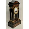 ANTICO OROLOGIO PENDOLO TEMPIO 1800 COLONNE IMPERO Old Table Clock E. BENARD