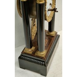 ANTICO OROLOGIO PENDOLO TEMPIO 1800 COLONNE IMPERO Old Table Clock E. BENARD