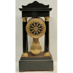 ANTICO OROLOGIO PENDOLO TEMPIO 1800 COLONNE IMPERO Old Table Clock E. BENARD