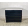 CASSETTIERA Kartell ANNI 70 Simon Fussel MOD 4602 ABS NERO MARMO BIANCO COMÒ
