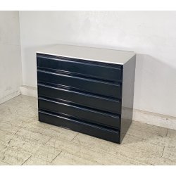 CASSETTIERA Kartell ANNI 70 Simon Fussel MOD 4602 ABS NERO MARMO BIANCO COMÒ