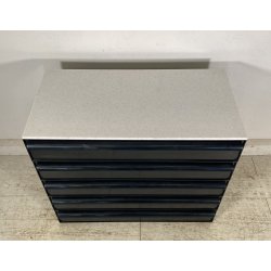 CASSETTIERA Kartell ANNI 70 Simon Fussel MOD 4602 ABS NERO MARMO BIANCO COMÒ