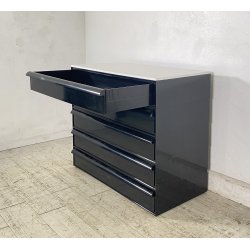 CASSETTIERA Kartell ANNI 70 Simon Fussel MOD 4602 ABS NERO MARMO BIANCO COMÒ