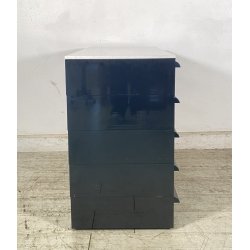 CASSETTIERA Kartell ANNI 70 Simon Fussel MOD 4602 ABS NERO MARMO BIANCO COMÒ