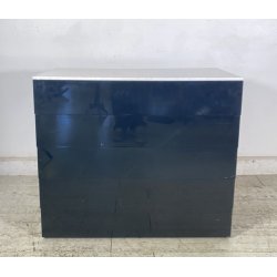 CASSETTIERA Kartell ANNI 70 Simon Fussel MOD 4602 ABS NERO MARMO BIANCO COMÒ