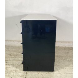 CASSETTIERA Kartell ANNI 70 Simon Fussel MOD 4602 ABS NERO MARMO BIANCO COMÒ