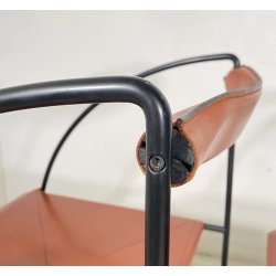 COPPIA SEDIA UFFICIO Francesco Sono per ICF Mod. Patoz ACCIAIO PELLE POLTRONE