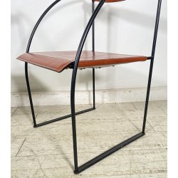 COPPIA SEDIA UFFICIO Francesco Sono per ICF Mod. Patoz ACCIAIO PELLE POLTRONE