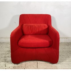 POLTONA DESIGN ANNI 70 Carlo Bartoli PER Arflex MOD Bicia SEDIA SALOTTO ROSSA