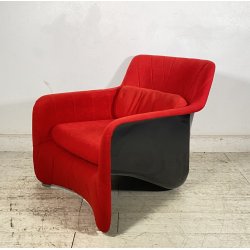 POLTONA DESIGN ANNI 70 Carlo Bartoli PER Arflex MOD Bicia SEDIA SALOTTO ROSSA