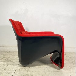 POLTONA DESIGN ANNI 70 Carlo Bartoli PER Arflex MOD Bicia SEDIA SALOTTO ROSSA