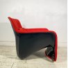 POLTONA DESIGN ANNI 70 Carlo Bartoli PER Arflex MOD Bicia SEDIA SALOTTO ROSSA
